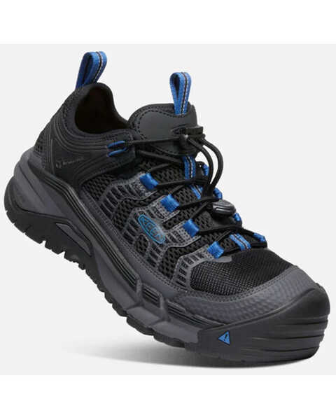 Image #1 - Keen Men's Birmingham Lace-Up Waterproof Work Sneaker - Carbon Fiber Toe, Blue, hi-res