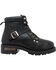 Image #2 - Ad Tec Men's 6" Lace Zipper Biker Boots - Round Toe, Black, hi-res