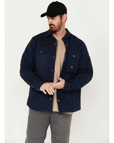 Hawx Men's Weathered Canvas Fleece Lined Jacket , Navy, hi-res
