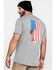 Image #2 - Ariat Men's Rebar Cotton Strong American Grit Short Sleeve Work T-Shirt , Heather Grey, hi-res