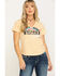 Image #1 - Ariat Women's Mustard Western Vibes V-Neck Graphic Tee, Dark Yellow, hi-res