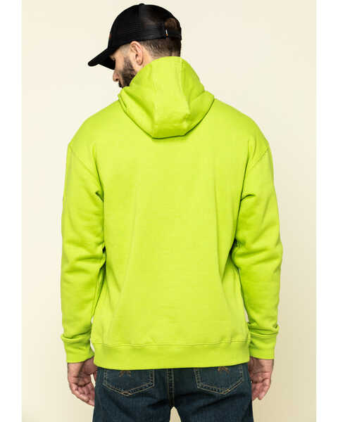 Image #2 - Ariat Men's Lime Heather Rebar Graphic Hooded Work Sweatshirt , Green, hi-res