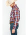 Image #5 - Wrangler Retro Men's Rust Plaid Long Sleeve Western Shirt , Rust Copper, hi-res