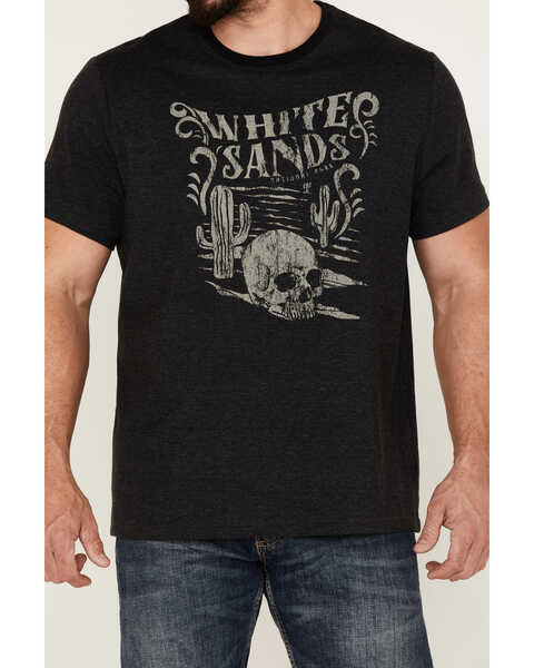 Image #3 - Brothers and Sons Men's Heathered White Sands Skull Graphic Short Sleeve T-Shirt , Black, hi-res