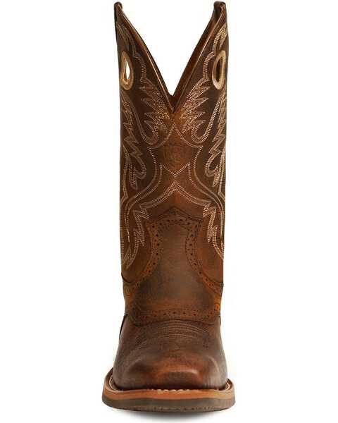 Image #6 - Ariat Men's Heritage Roughstock Western Performance Boots - Square Toe, Brown Oiled Rowdy, hi-res
