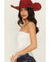 Image #2 - Shyanne Women's Eyelet Asymmetrical Strapless Top, White, hi-res