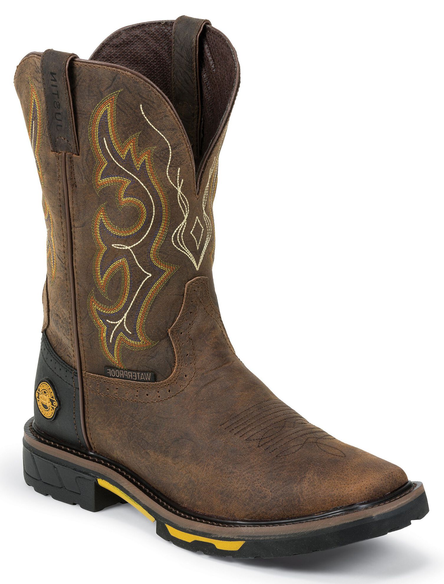 Justin men's waterproof work boots sale