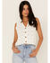 Image #1 - Cleo + Wolf Women's Cropped Sweater Knit Vest, Ivory, hi-res