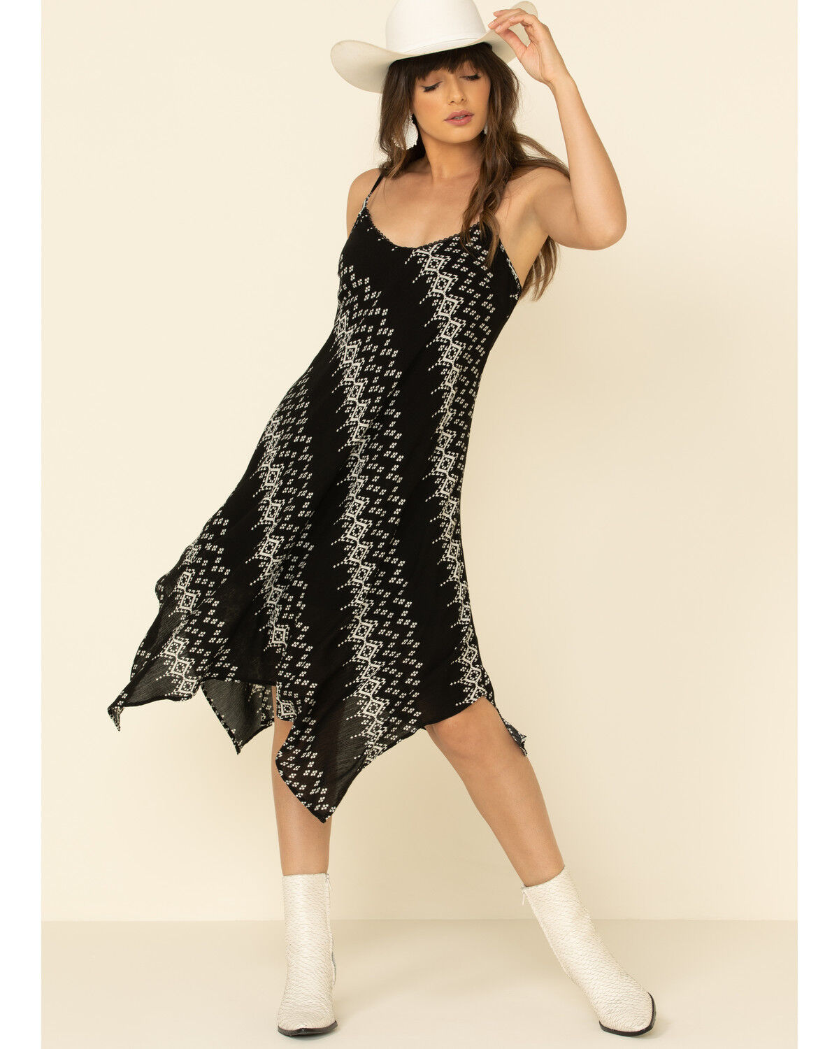 black and white aztec dress