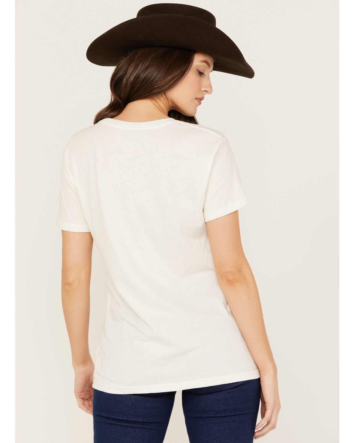 Image #4 - Wrangler Women's Long Live Cowboys Short Sleeve Graphic Tee, White, hi-res