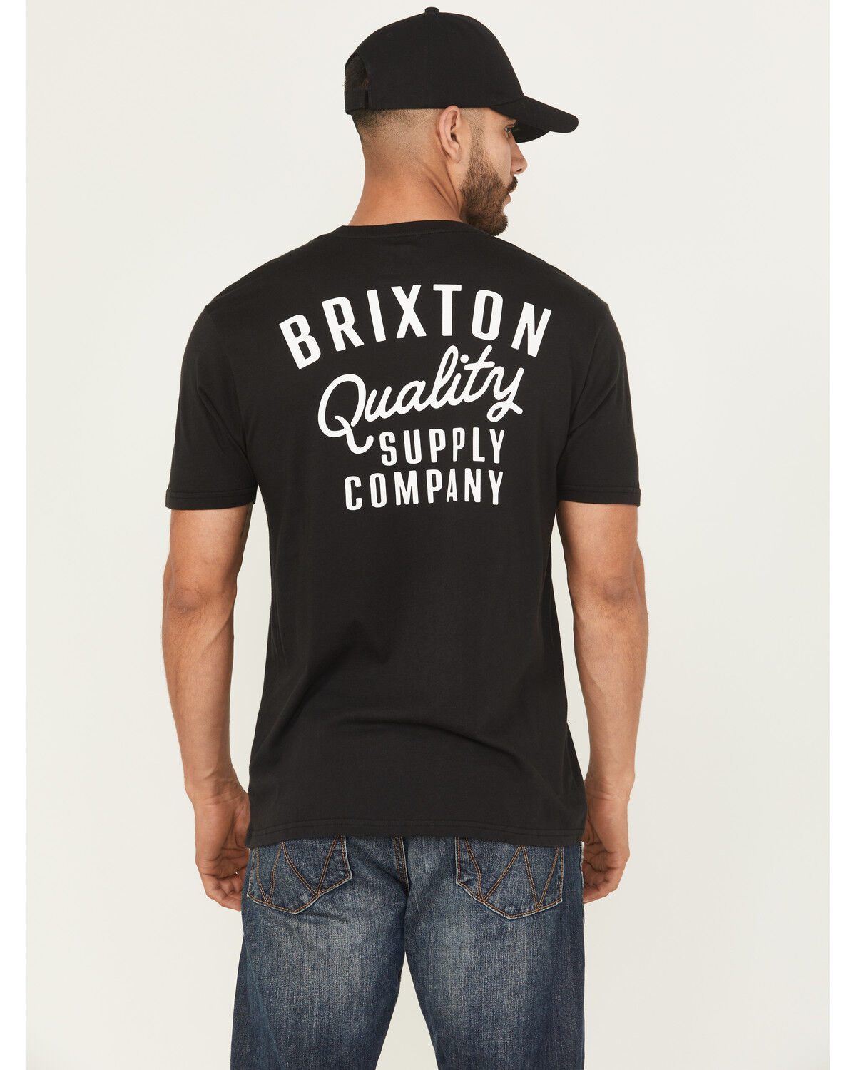 Image #1 - Brixton Men's Hubal Logo Short Sleeve Graphic T-Shirt, Black, hi-res