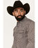 Image #2 - Moonshine Spirit&reg; Men's Sunset Geo Print Long Sleeve Snap Western Shirt, Grey, hi-res
