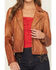 Image #3 - Stoosh Women's Leather Jacket, Brown, hi-res