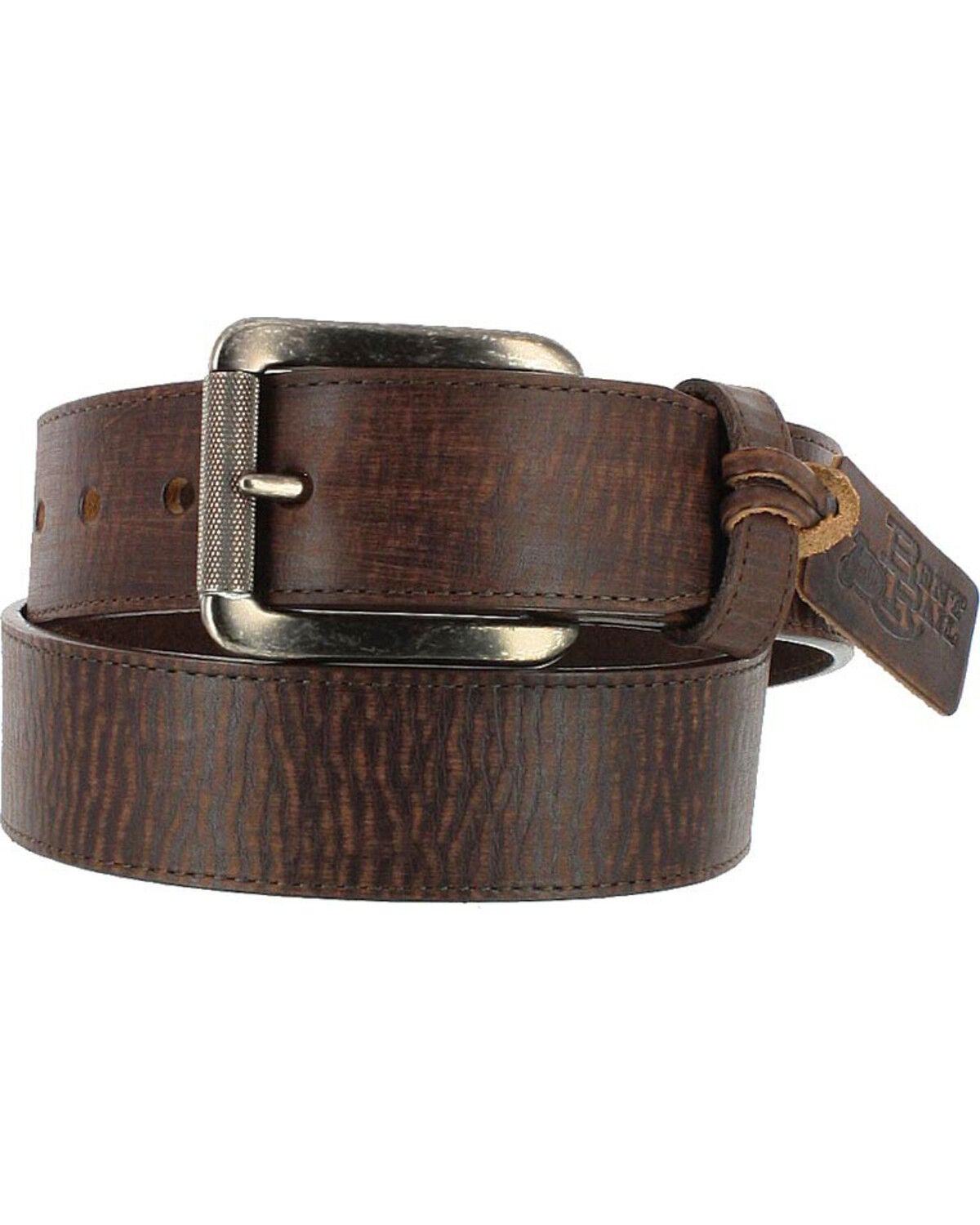 Justin Men's Bomber Belt, Brown, hi-res