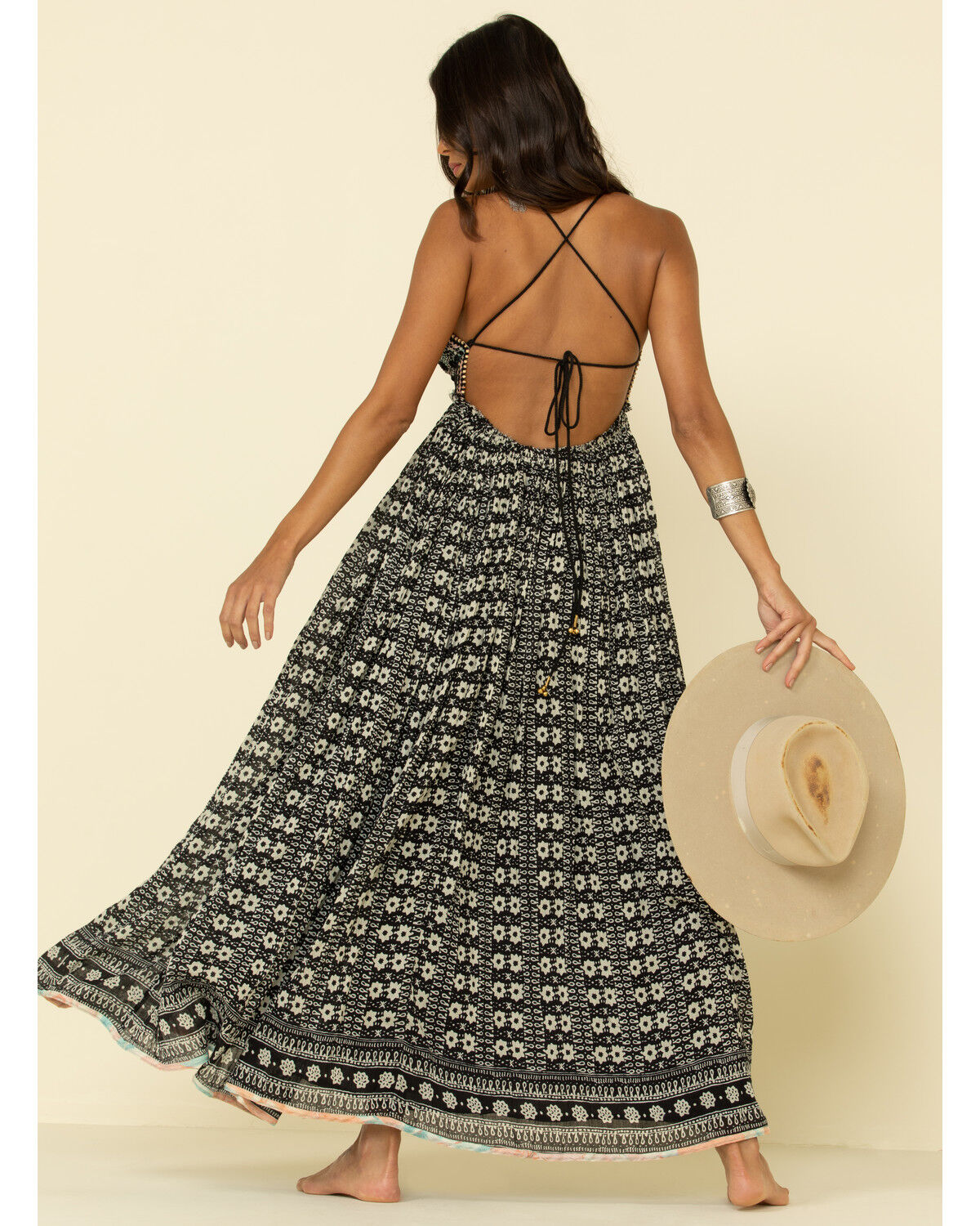 Free people backless maxi dress