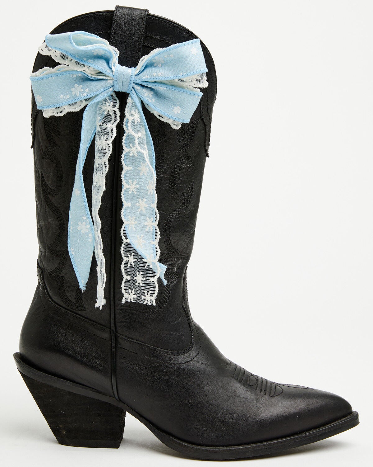 Image #1 - Shyanne Women's Lace Boot Bow, Blue, hi-res