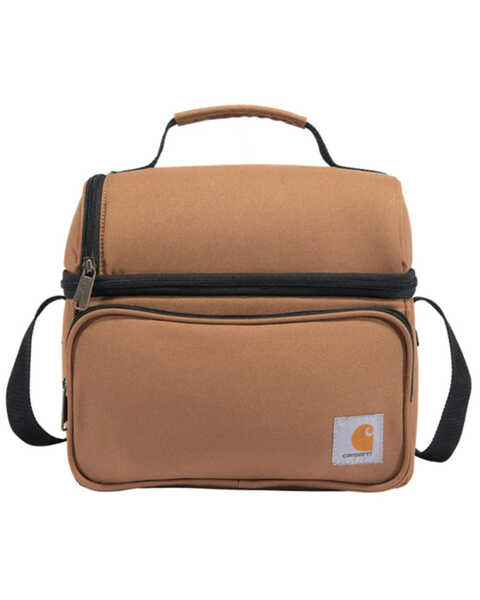 Carhartt Insulated 12 Can Two Compartment Lunch Cooler, Brown, hi-res