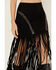 Image #2 - Vocal Women's Fringe Studded Skirt, Black, hi-res