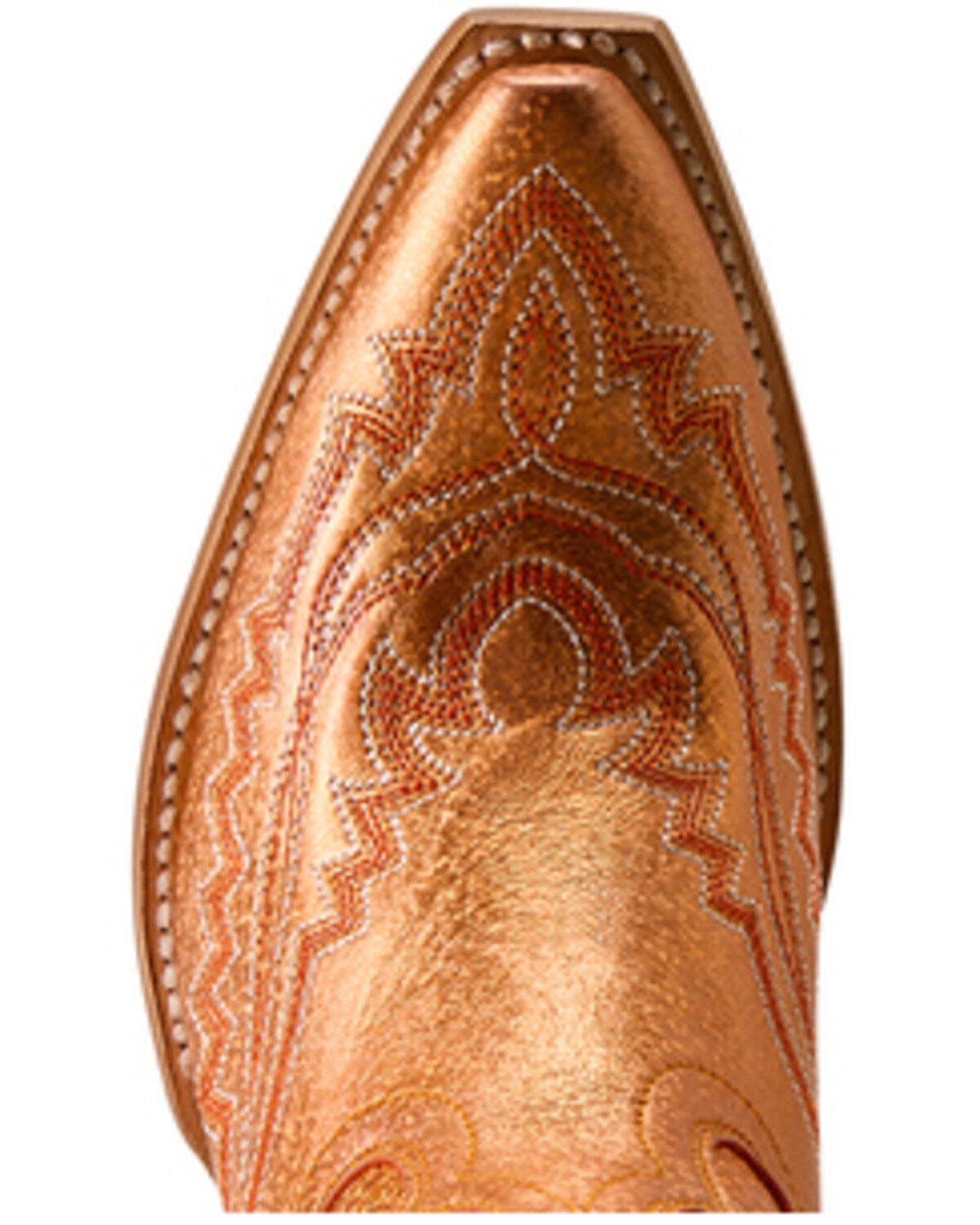 Image #4 - Ariat Women's Casanova Metallic Tall Western Boots - Snip Toe, Orange, hi-res