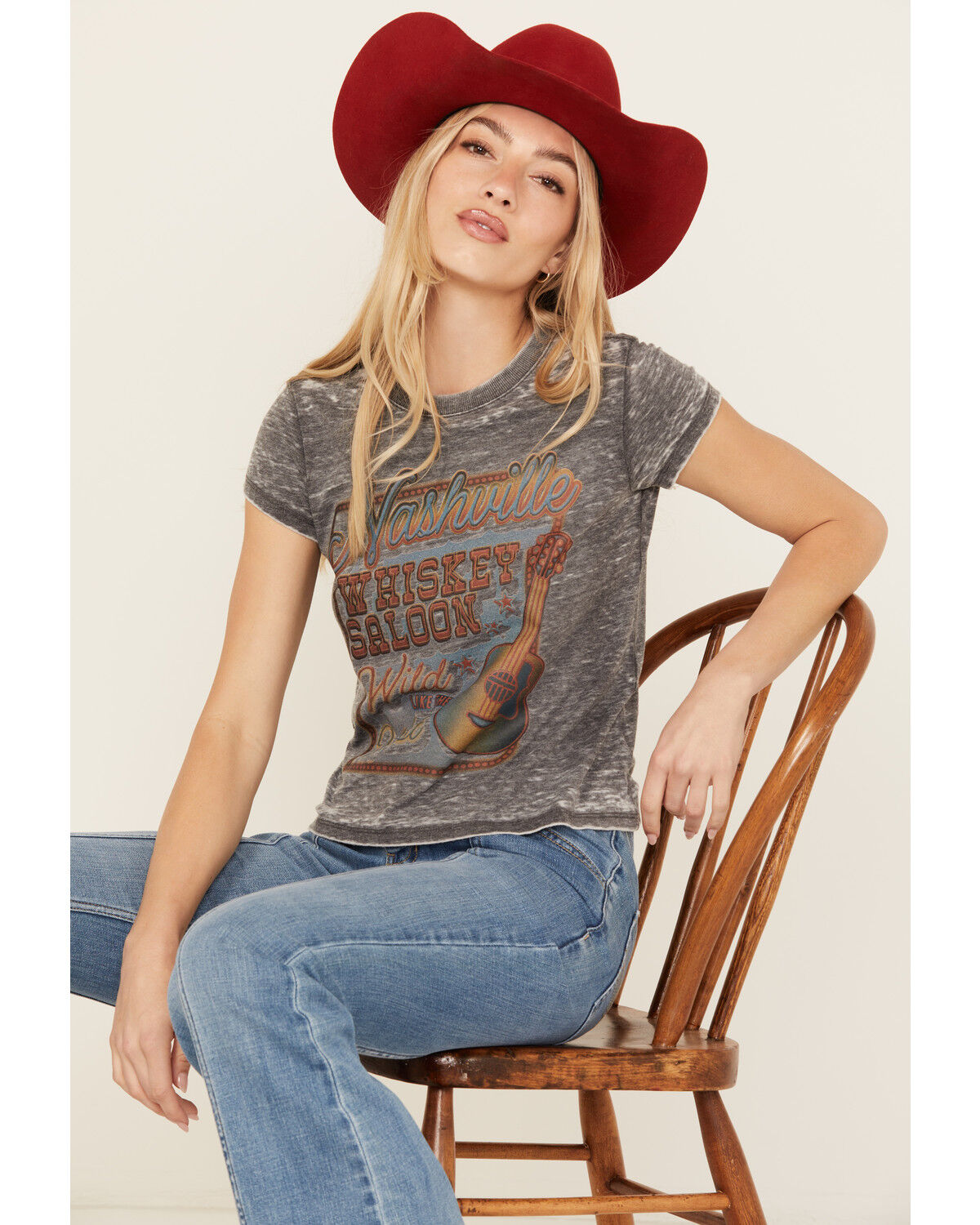 Image #1 - Idyllwind Women's Nashville Whiskey Saloon Short Sleeve Graphic Tee, Black, hi-res