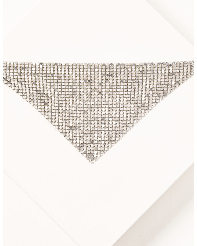 Shyanne Women's Bandita Sparkle Bandana Necklace, Silver, hi-res