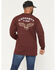 Image #1 - Carhartt Men's FR Force&reg; Loose Fit Eagle Long Sleeve Graphic Work T-Shirt, Burgundy, hi-res