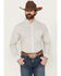 Image #1 - Ariat Men's William Geo Striped Print Long Sleeve Button-Down Western Shirt, White, hi-res