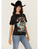 Image #1 - Rock & Roll Denim Women's Midnight Short Sleeve Graphic Tee, Black, hi-res
