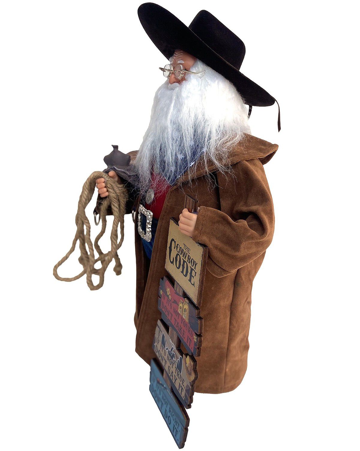 Image #3 - Santa's Workshop 15" The Cowboy Code Claus, Brown, hi-res