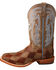 Twisted X Men's Hooey Diamond Basketweave Cowboy Boots - Square Toe, Brown, hi-res