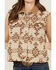 Image #3 - Hooey Women's Southwestern Print Sherpa Lined Vest, Tan, hi-res