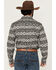 Image #4 - RANK 45® Men's Blaze Southwestern Striped Long Sleeve Button-Down Stretch Western Shirt, Black, hi-res