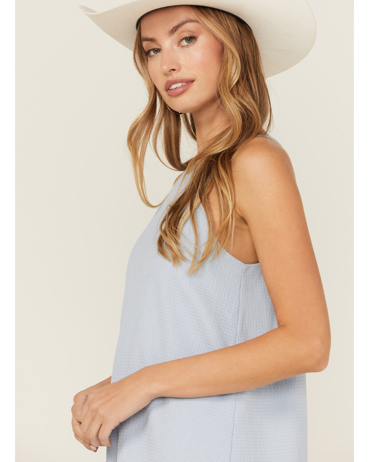 Image #2 - Wild Moss Women's Goddness Solid Mini Dress, Light Blue, hi-res