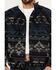 Image #3 - Wrangler Men's Southwestern Print Sherpa Lined Jacket, Navy, hi-res