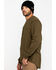 Hawx Men's Olive Pocket Long Sleeve Work T-Shirt , Olive, hi-res