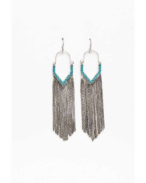 Idyllwind Women's Just Say Yes Drop Fringe Earrings, Silver, hi-res