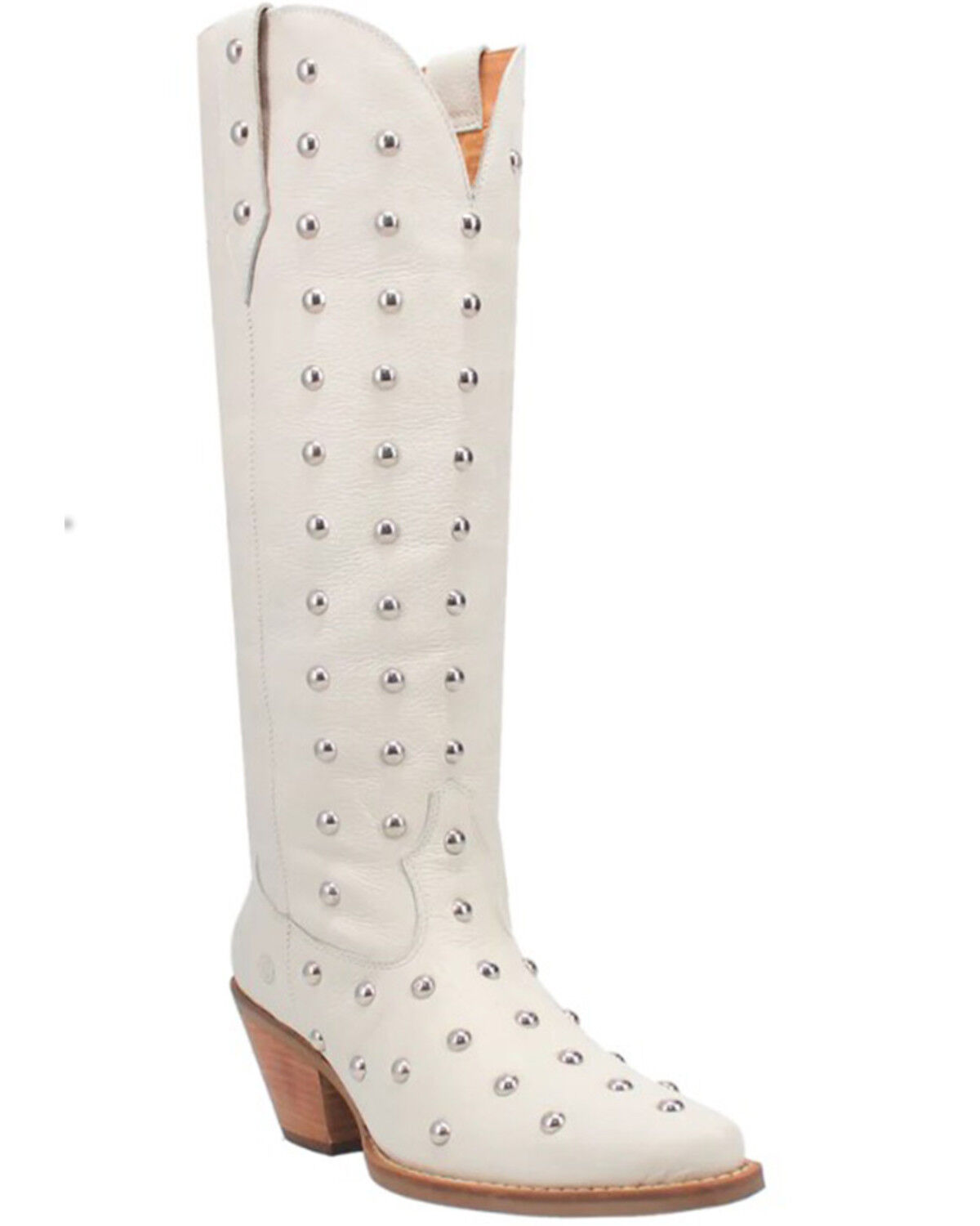 Image #1 - Dingo Women's Broadway Bunny Tall Western Boots - Snip Toe, White, hi-res