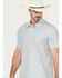Image #2 - Panhandle Men's Geo Print Short Sleeve Stretch Polo, Aqua, hi-res