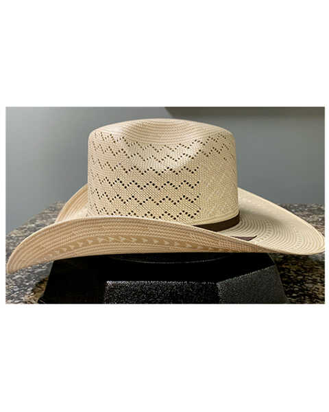 Serratelli Men's Natural Taupe Alamo Shantung Straw Western Hat , Natural, hi-res