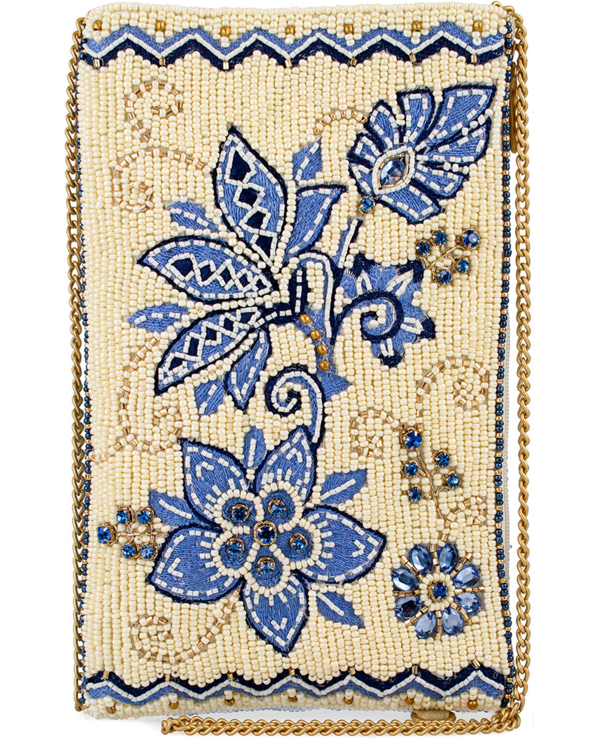 Image #1 - Mary Frances Women's Easy Street Crossbody Phone Bag, Cream, hi-res
