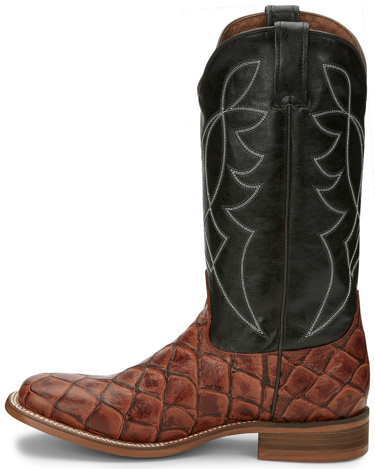 Image #3 - Nocona Men's Go Round Cognac Western Boots - Square Toe, Brown, hi-res
