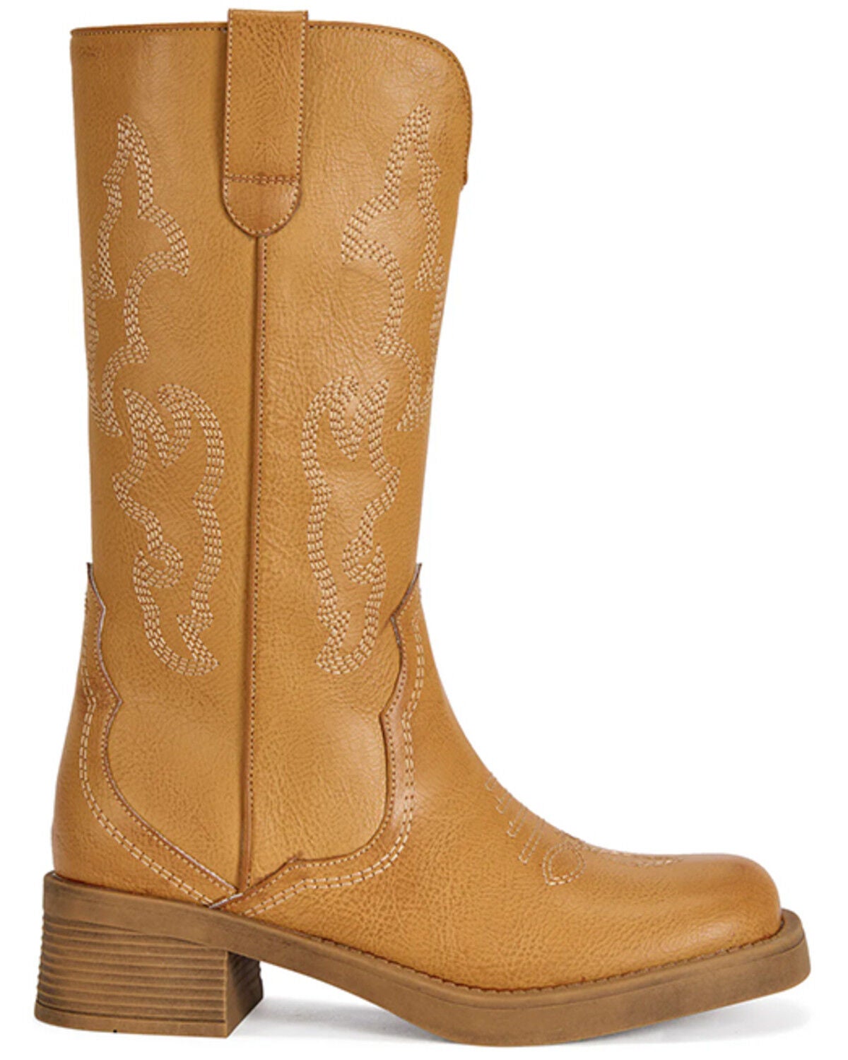Image #2 - Azalea Wang Women's Mariana Western Boots - Square Toe, Tan, hi-res