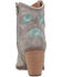 Image #5 - Dingo Women's Tootsie Floral Embroidered Western Fashion Booties - Snip Toe , Grey, hi-res