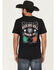 Image #1 - Rock & Roll Denim Men's Mexicano Short Sleeve Graphic T-Shirt, Black, hi-res