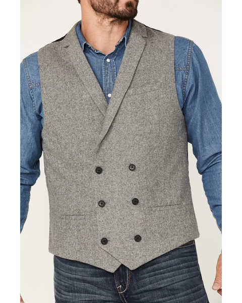 Image #3 - Cody James Men's Herringbone Vest, Grey, hi-res