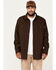Image #1 - Hawx Men's Twill Long Sleeve Snap Work Shirt, Brown, hi-res