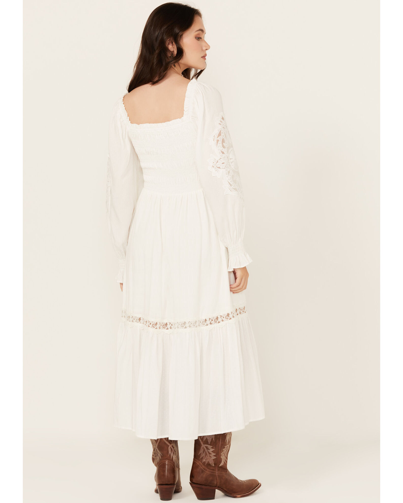 Miss Me Women s Lace Detail Midi Dress Country Outfitter