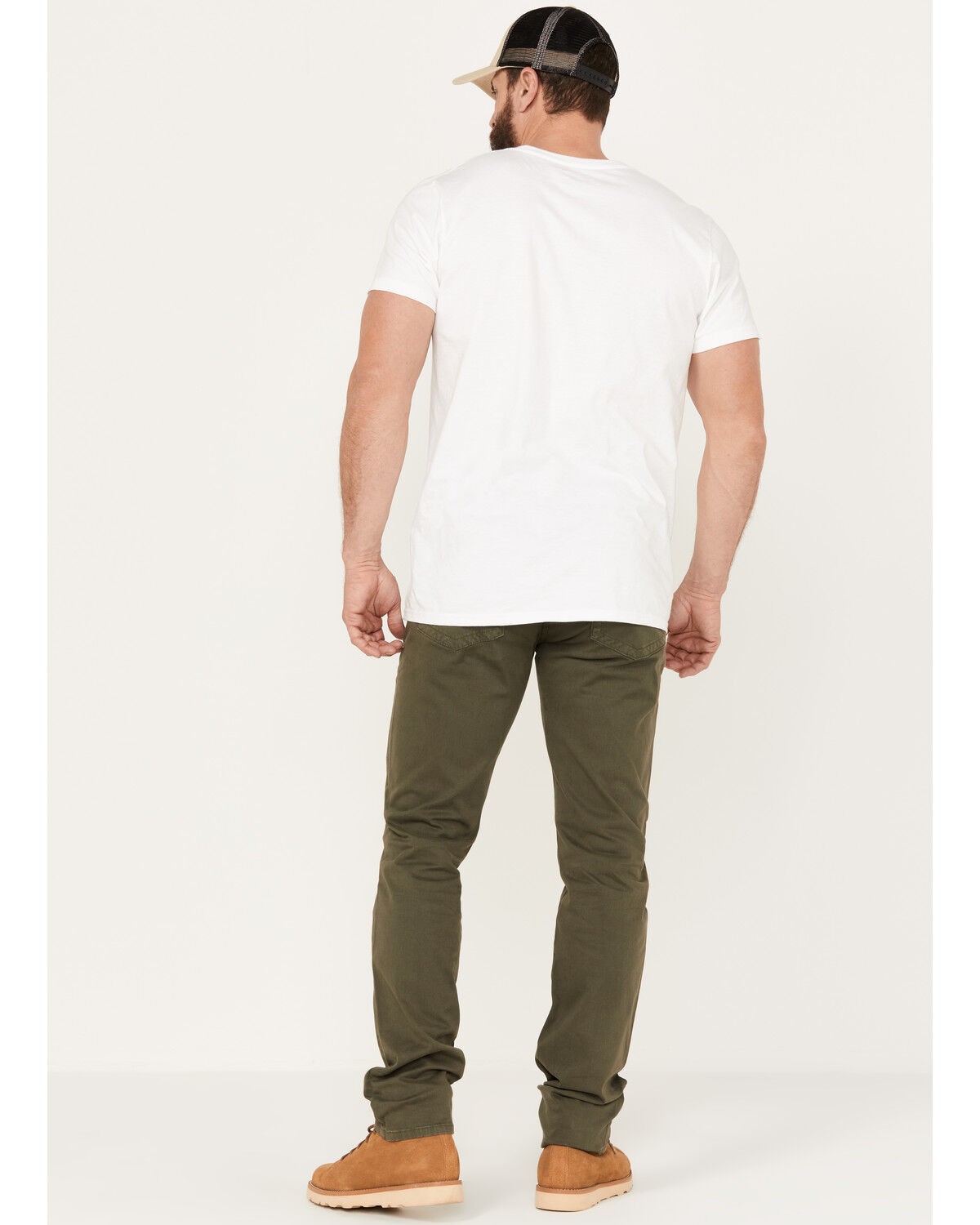 Image #3 - Brothers and Sons Men's Slim Straight Stretch Denim Jeans, Olive, hi-res