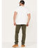 Image #3 - Brothers and Sons Men's Slim Straight Stretch Denim Jeans, Olive, hi-res