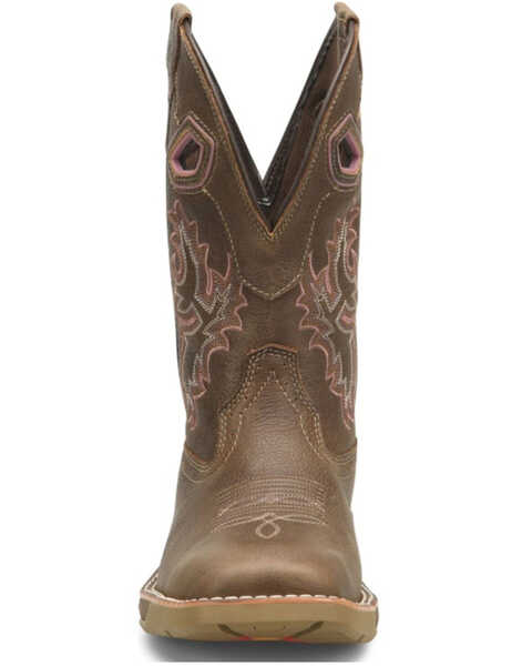 Image #4 - Double H Women's Ari Western Work Boots - Composite Toe, Brown, hi-res